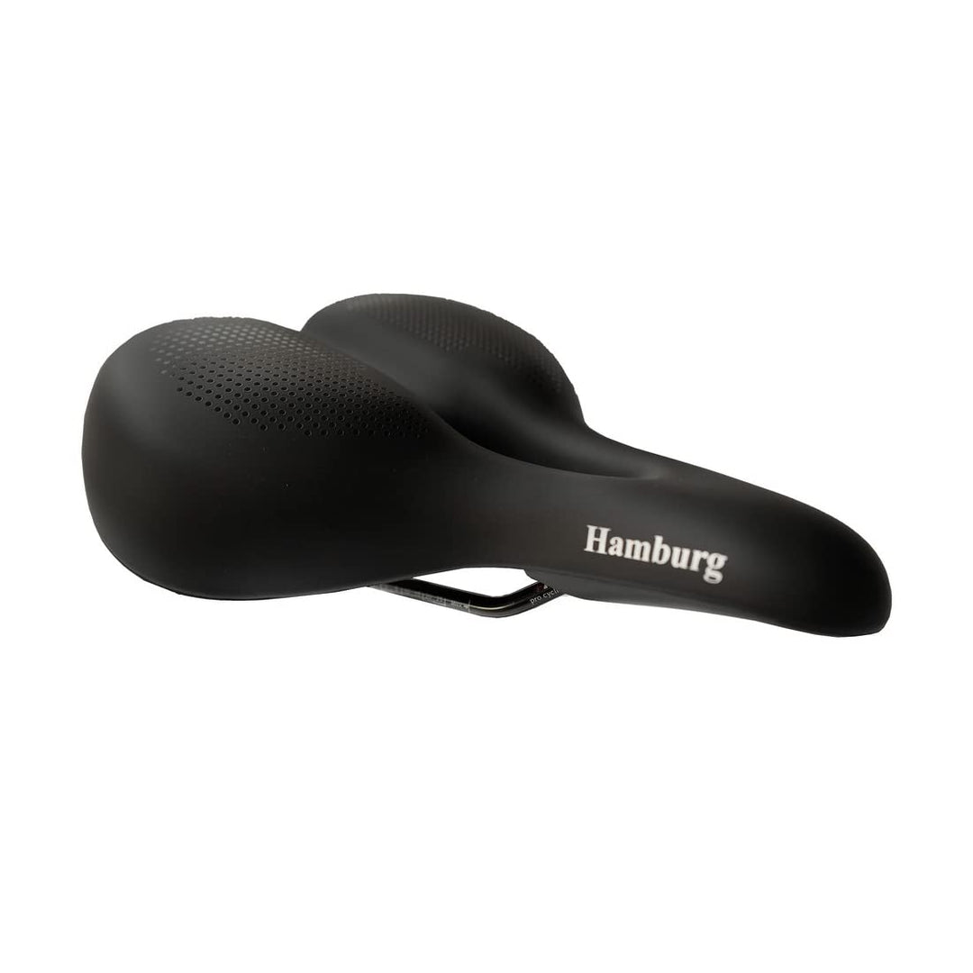 P & P pro cycling Unisex – Erwachsene Hamburg 040 Bequemsattel, Schwarz, 268 x 255mm