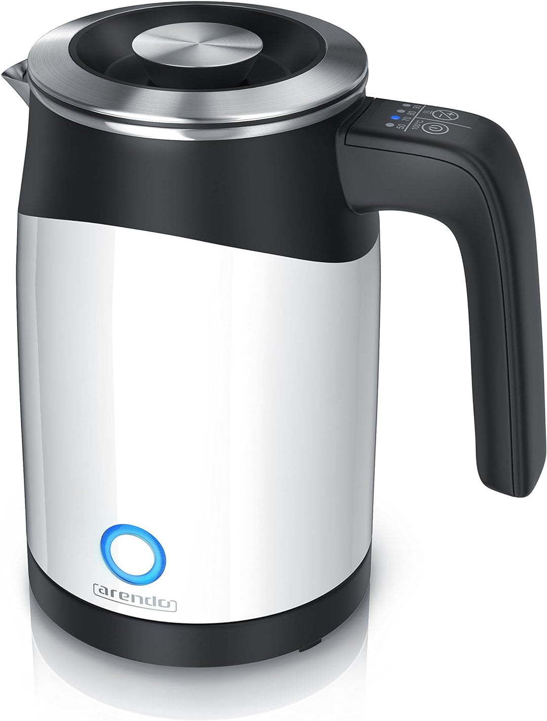 Arendo - 0,5l Edelstahl Wasserkocher mit Temperatureinstellung im Doppelwand-Design - 0,5l Wasser-Fü