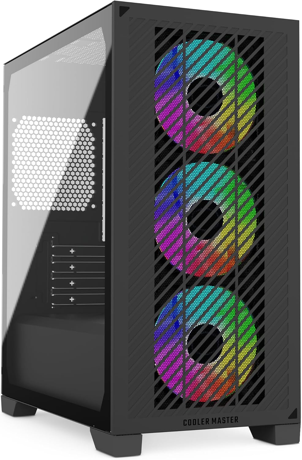 Cooler Master Elite 301 – Mini-Tower (Micro-ATX, ITX), 3 x 120 mm ARGB-Ansauglüfter (1200 U/min), un