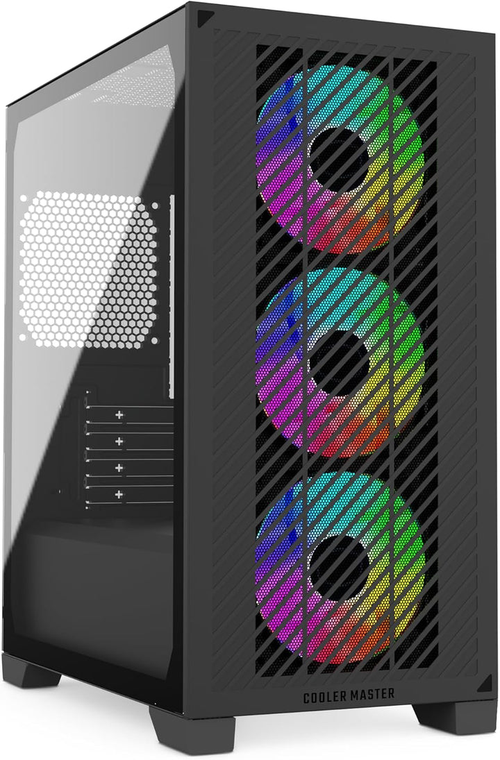 Cooler Master Elite 301 – Mini-Tower (Micro-ATX, ITX), 3 x 120 mm ARGB-Ansauglüfter (1200 U/min), un