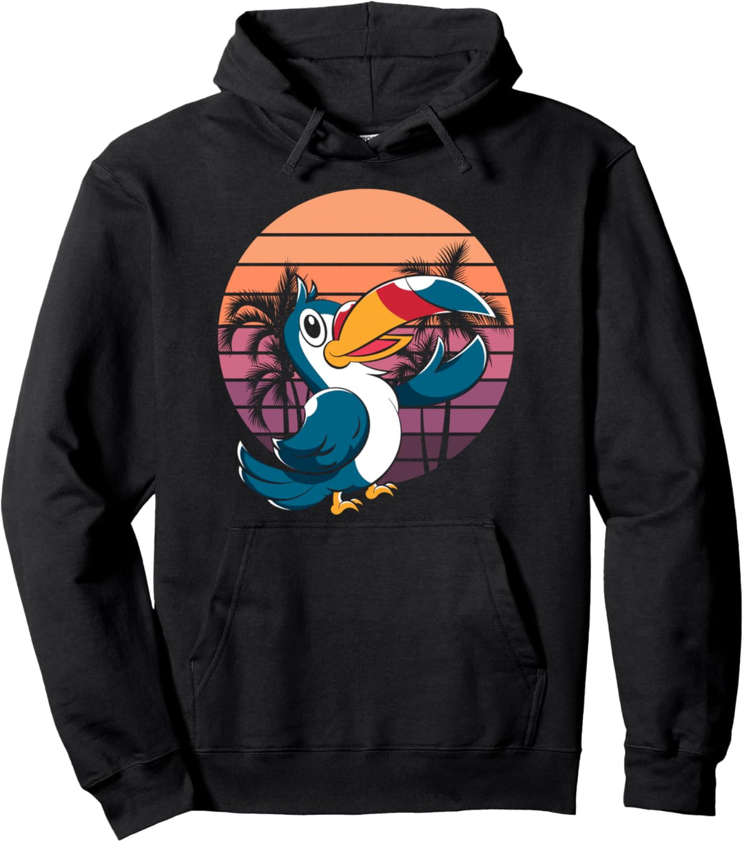 Tropen Exotischer Vogel Tier Geschenk Sonnenuntergang Tukan Pullover Hoodie