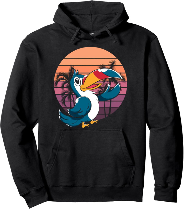 Tropen Exotischer Vogel Tier Geschenk Sonnenuntergang Tukan Pullover Hoodie