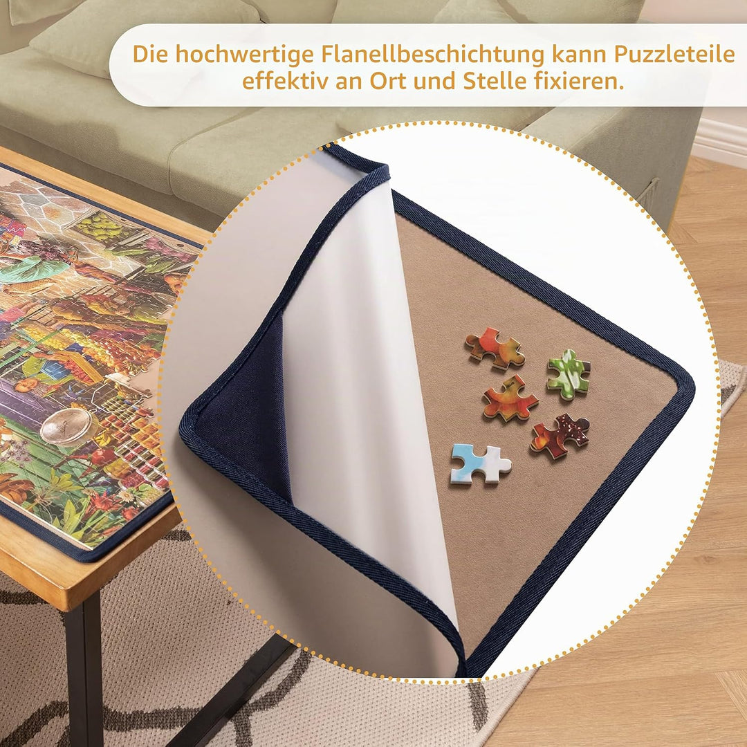 Tektalk tragbares doppelseitiges Puzzlebrett mit staubdichter Abdeckung zur Puzzleaufbewahrung, Puzz