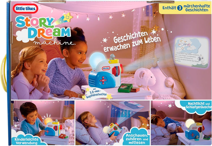 little tikes Story Dream Machine Starter-Set mit 3 klassischen Märchen – Licht-, Ton- und Audioproje