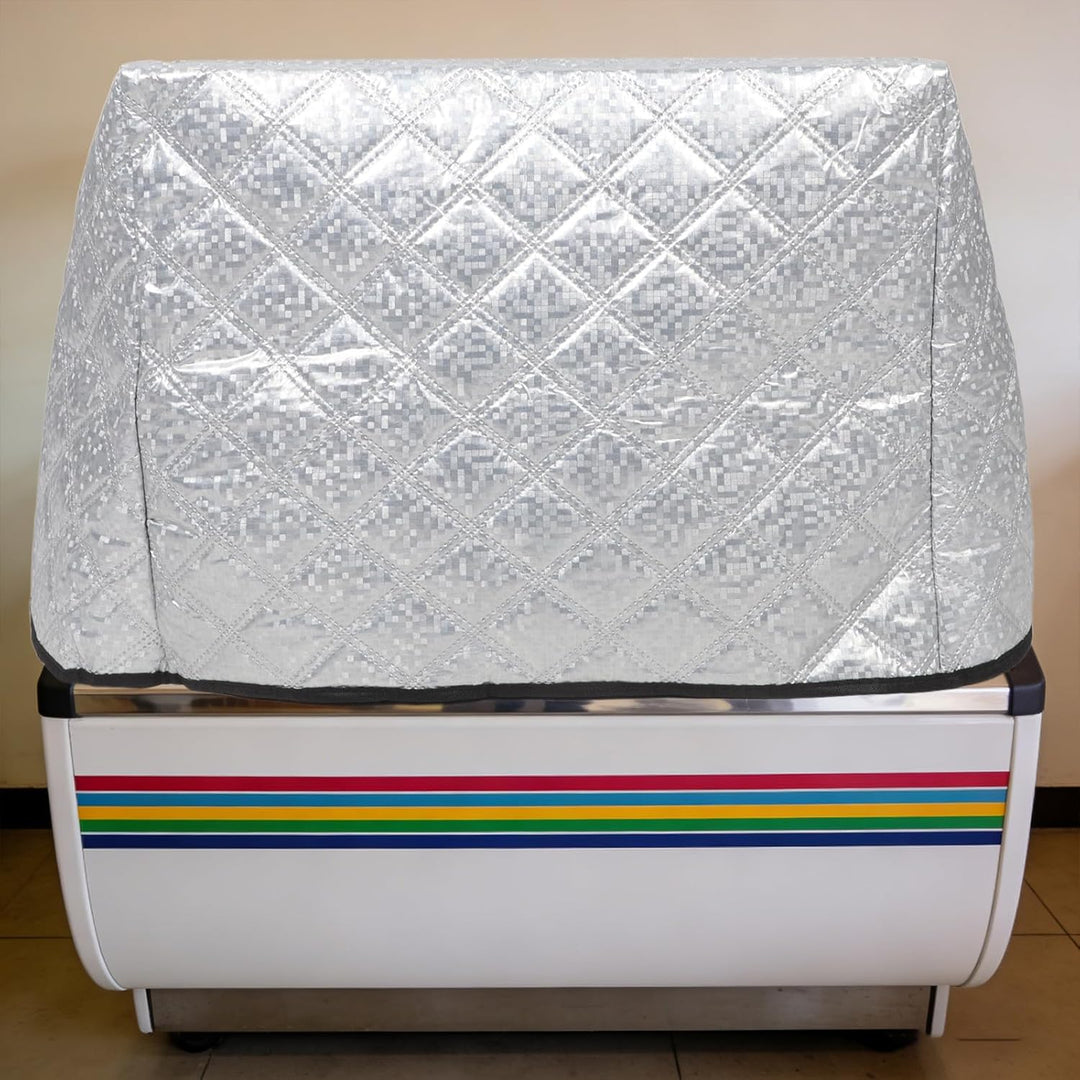 Housoutil Eiscreme Sonnenschutz für Gefriertruhe, 55x47x36 Cm, Silber