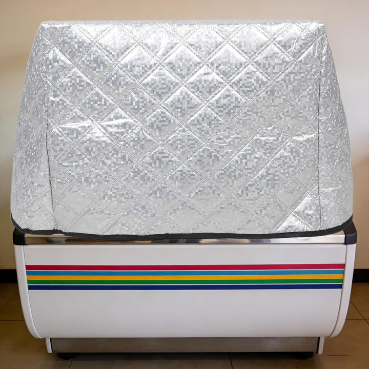 Housoutil Eiscreme Sonnenschutz für Gefriertruhe, 55x47x36 Cm, Silber