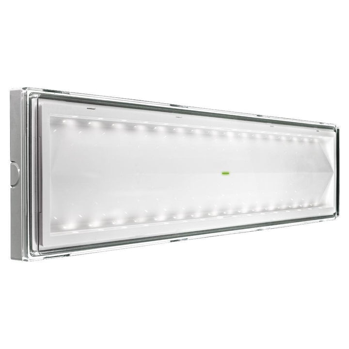 Beghelli BEG8584 LED-Notfall-Deckenleuchte, 18 W, mehrfarbig, Glas; Polycarbonat, Stahl
