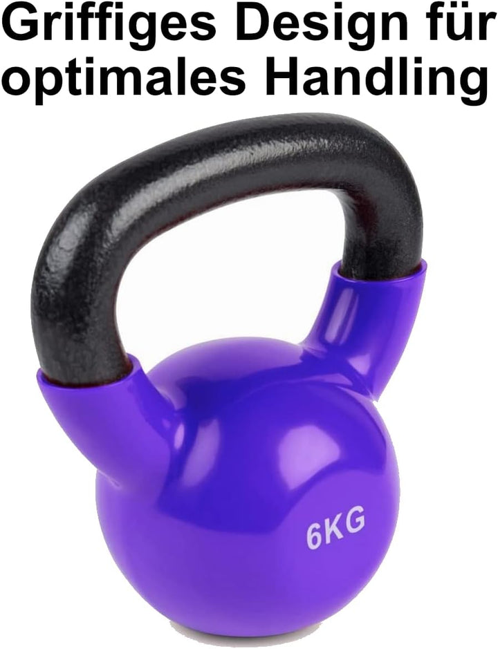 Kettlebell Set - Einsteiger Set 2kg-4kg-6kg im stabilen Hardcase Koffer - Fitness Training - Kettleb