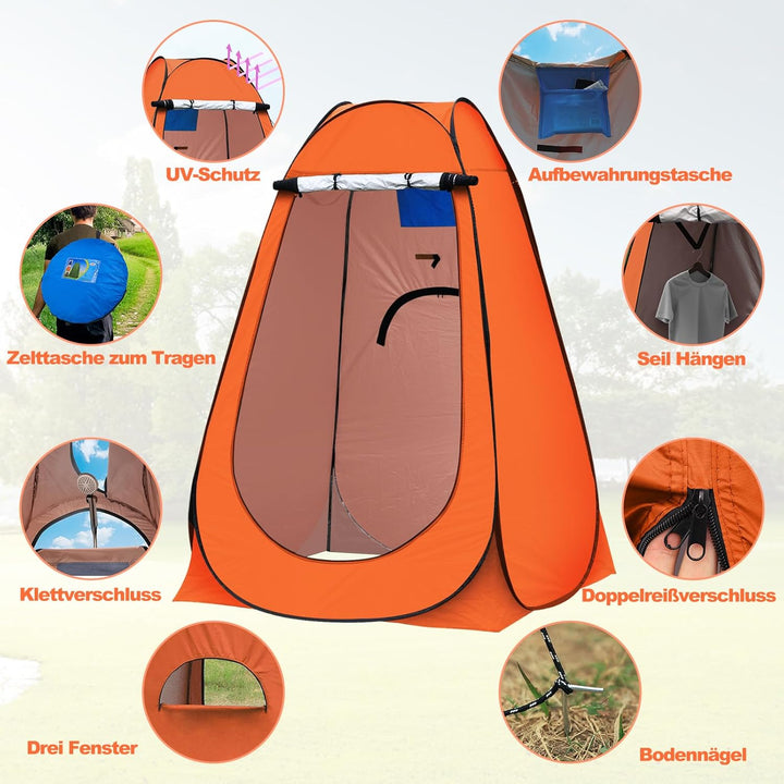 TUKAILAI Camping Toilettenzelt Duschzelt Pop Up Umkleidezelt Privatsphäre Toilette Umkleidekabine La