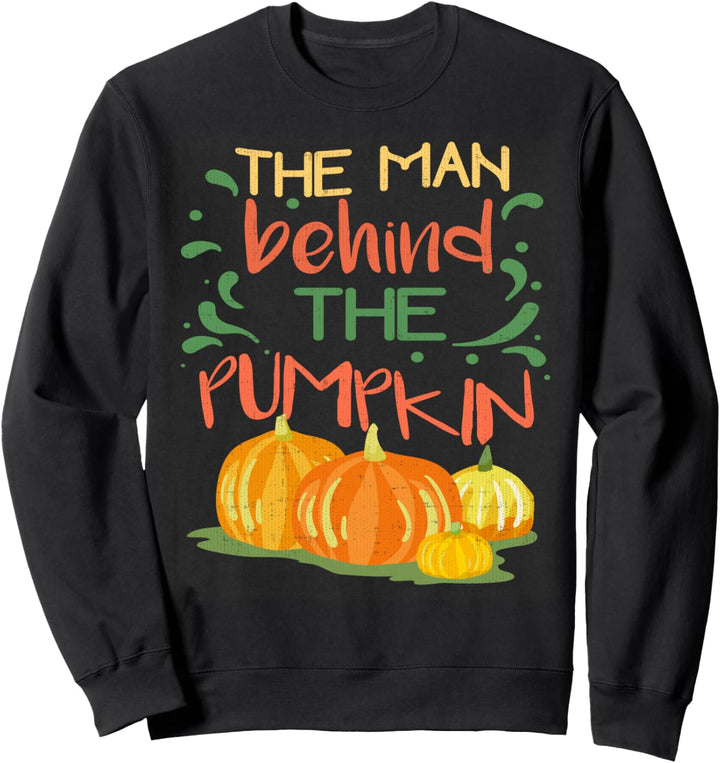 Der Mann hinter dem Kürbis Lustiges Halloween Papa Vater Gruselig Sweatshirt