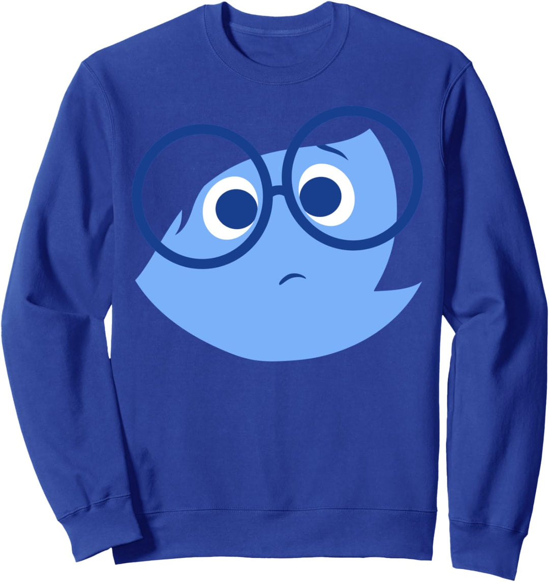 Disney Pixar Inside Out Sadness Large Face Portrait Sweatshirt