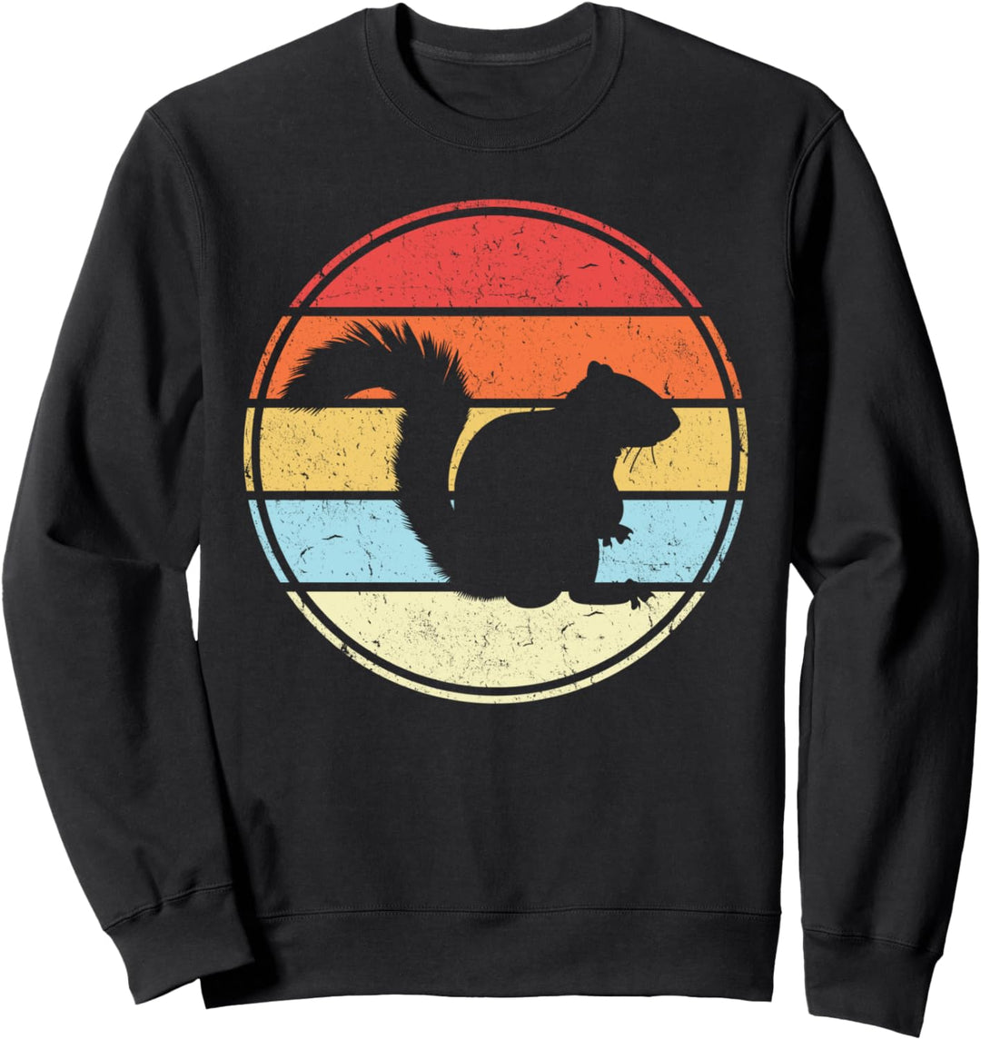 Eichhörnchen Silhouette Vintage Eichhörnchen Geschenk Sweatshirt