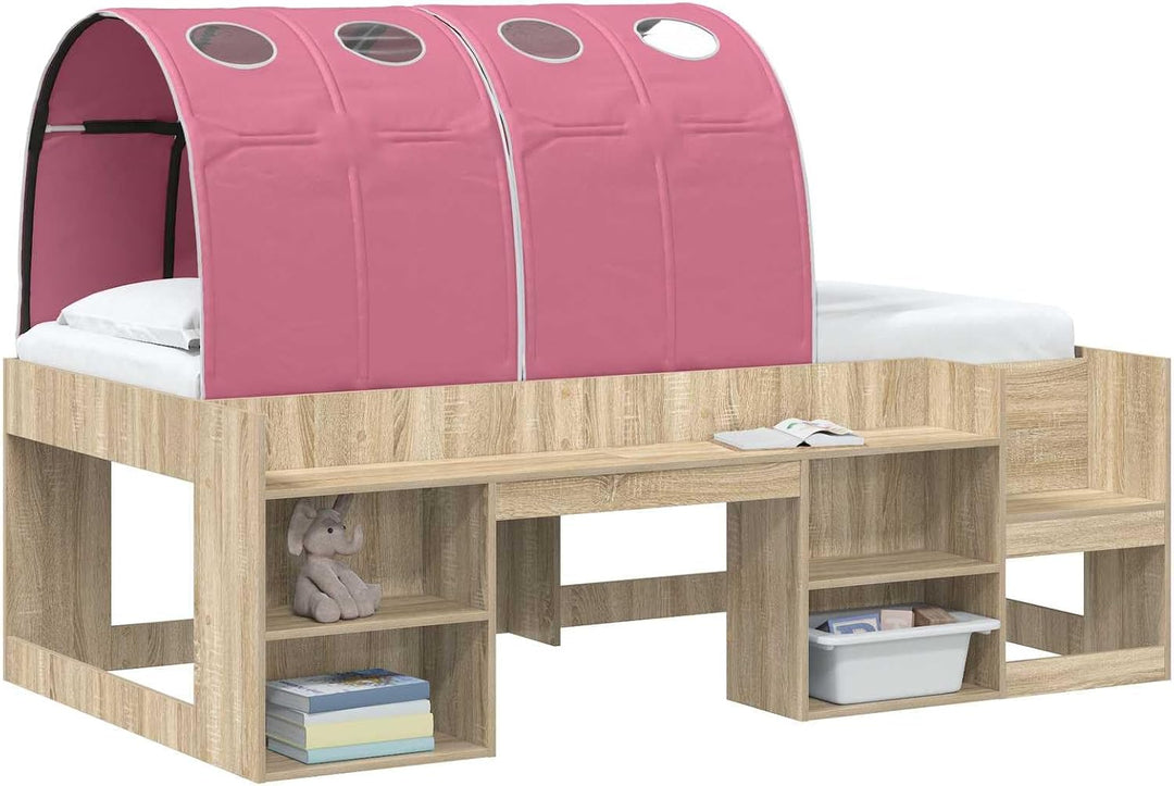 Bettunnel 2 Stück Rosa 211 x 67,5 x 2 cm Polyester für Kingsize-Betten, atmungsaktives Schlafzimmer