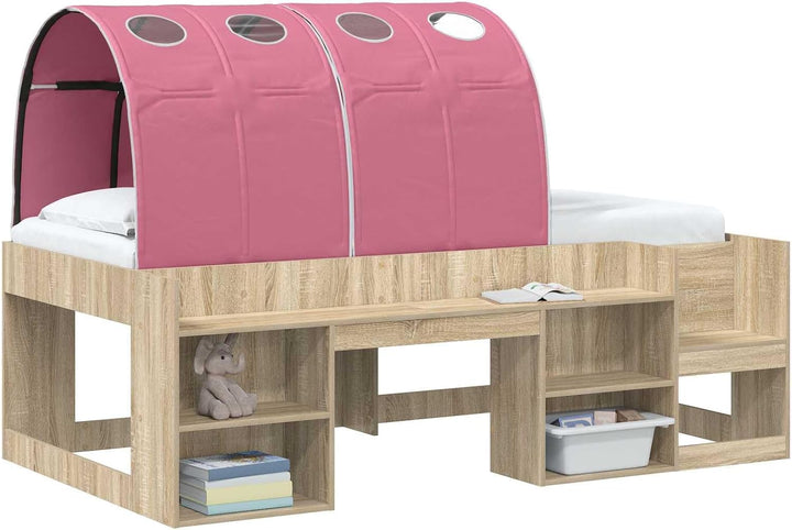Bettunnel 2 Stück Rosa 211 x 67,5 x 2 cm Polyester für Kingsize-Betten, atmungsaktives Schlafzimmer