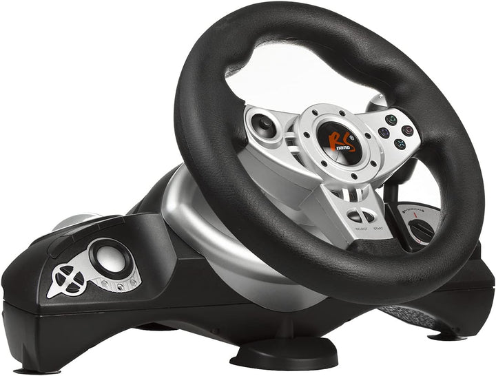 RS700 Gaming Rennlenkrad 270° Lenkbereich Ganghebel Gas- und Bremspedal Vibrationen 7 in 1 Lenkrad K