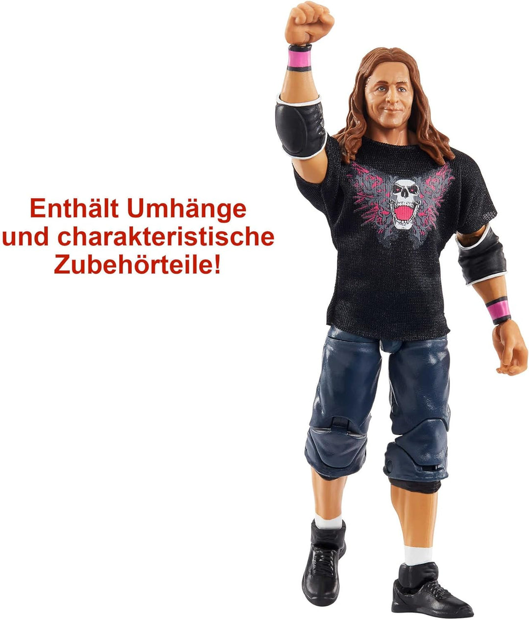 WWE HDD86 - "Hit Man" WrestleMania Action-Figur (ca 15 cm) mit Eintritts-Shirt &amp; Vince McMahon Figur