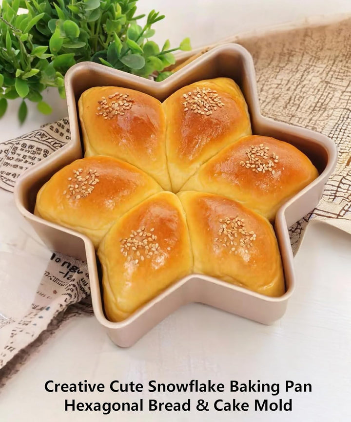Schneeflocke sechseckiger Stern Glücksstern Käse Mousse Kuchen Brot Form Kreative Backform Antihaft