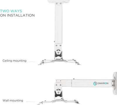 ONKRON Beamer Projektor Decken-Wandhalterung Wand Decke Halterung für die meisten modernen Projektor