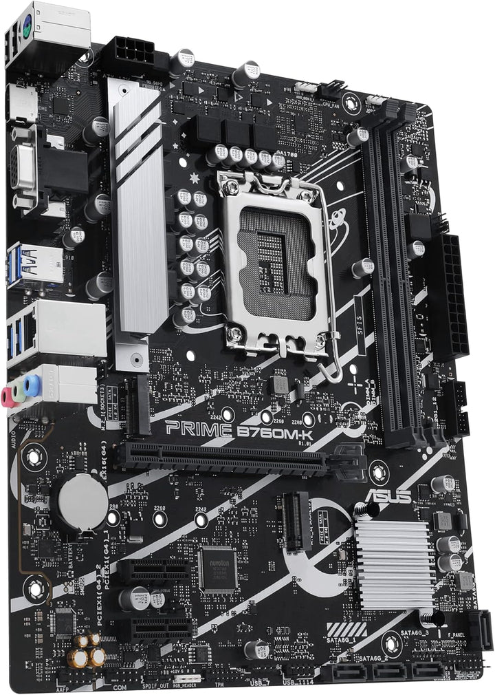 ASUS Prime B760M-K Gaming Mainboard Sockel Intel LGA 1700 (Intel B760, mATX, DDR5 Speicher, 2X PCIe