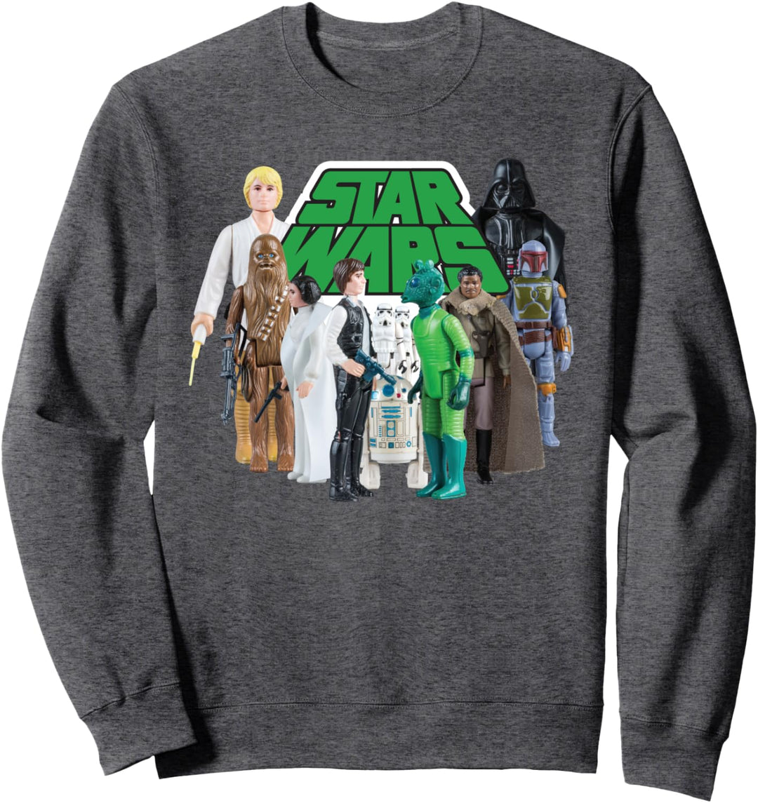 Star Wars Luke Han Chewie Leia Action Figures Sweatshirt