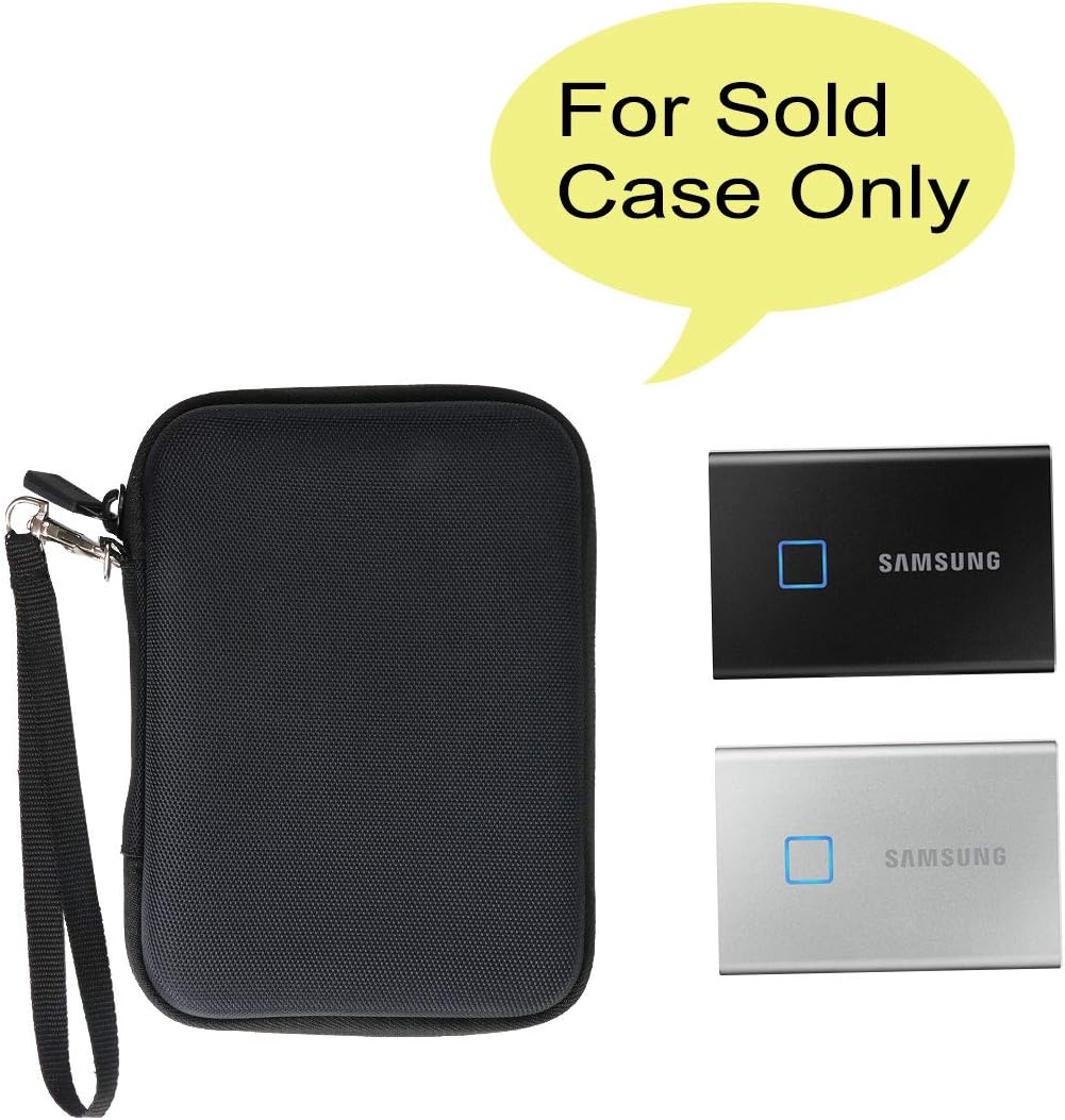 co2CREA Harttasche 2-in-1 für Samsung T7 Touch / T7 Portable SSD 500GB 1TB 2TB, Schutzhülle Aufbewah