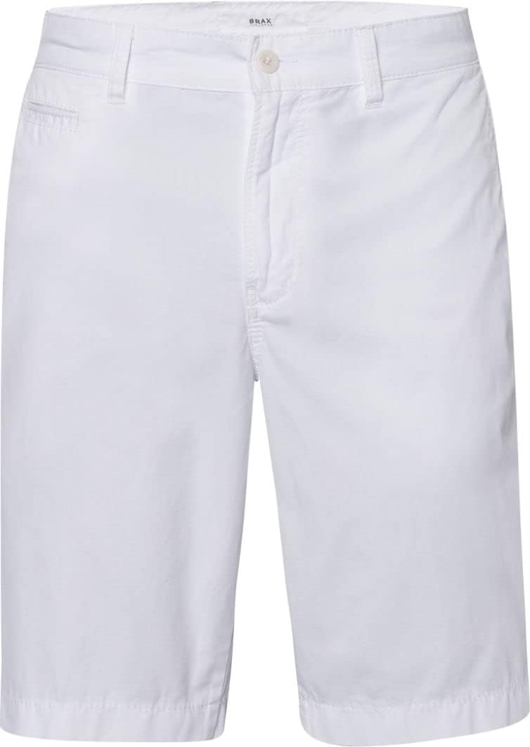 BRAX Herren Style Bari Bermudahose in Sportiver Chino-Optik Shorts, 32 Wei&#xDF; (White 99)