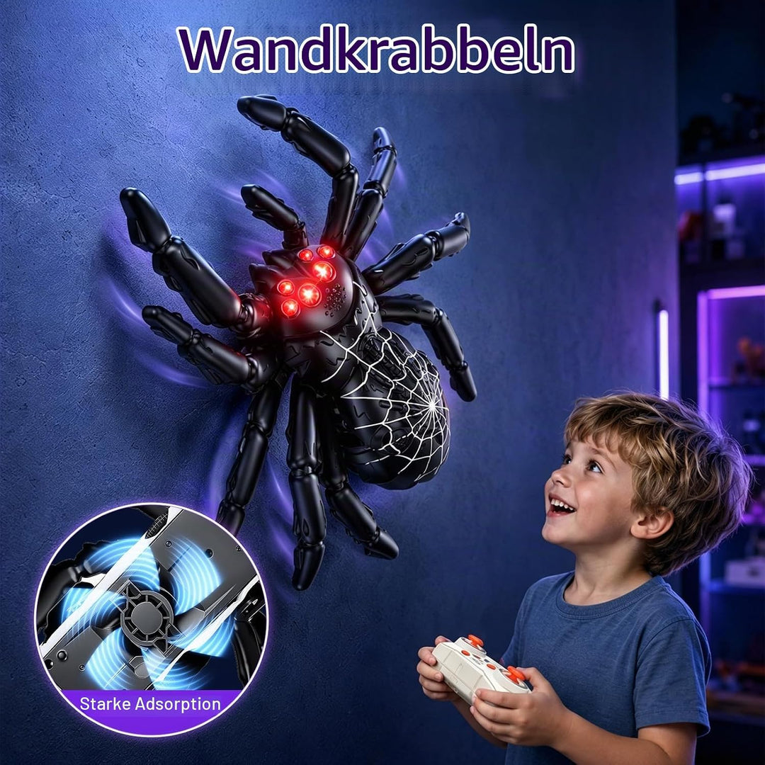Ferngesteuerte Spinne Spielzeug Auto, RC Wandkletterspinne mit 360° Rotation, Stunt RC Auto zum Krab