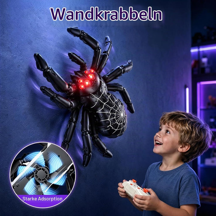 Ferngesteuerte Spinne Spielzeug Auto, RC Wandkletterspinne mit 360° Rotation, Stunt RC Auto zum Krab