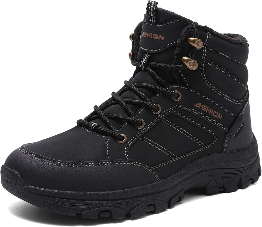 Littleplum Wanderschuhe Herren Winterstiefel mit Warm Gefütterte Herren Trekkingschuhe rutschfeste W