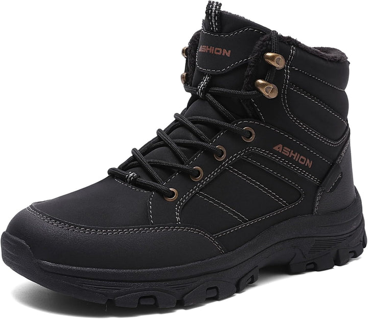 Littleplum Wanderschuhe Herren Winterstiefel mit Warm Gefütterte Herren Trekkingschuhe rutschfeste W