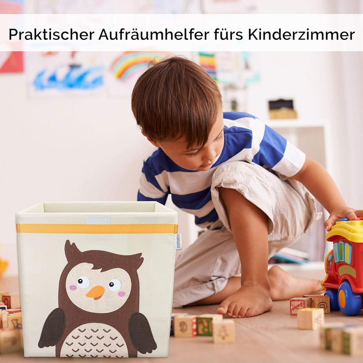 GLÜCKSWOLKE Kinder Aufbewahrungsbox - 15 Motive I Spielzeugkiste mit Deckel für Kinderzimmer I Spiel
