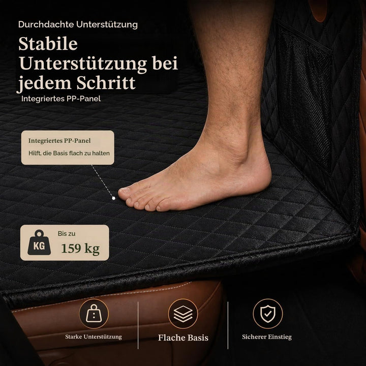 Hundedecke Auto Rückbank Fester Boden(131.8*62.99cm), [Breitere Grösse &amp; Metallclip] Kofferraumschut