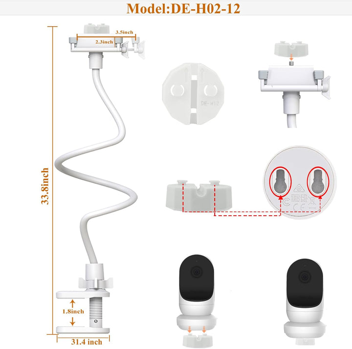 Derebir Babyphone Halterung Kompatibel für Owlet Kamera Halterung Kamera Halter Baby Kamera Handyhal