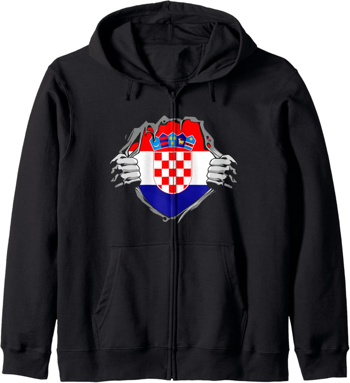 Kroatische Flagge Kroatien Kapuzenjacke