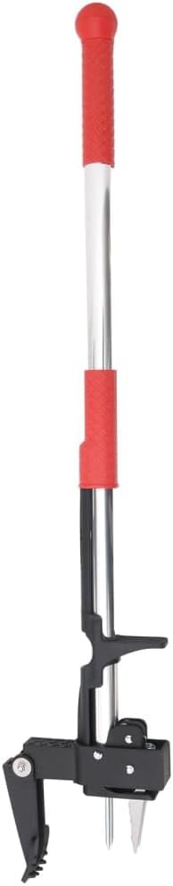 Unkrautstecher manuell 99,5 cm, Unkrautentferner mit Fusspedal und 4 scharfen Stahlkrallen, Unkrautj