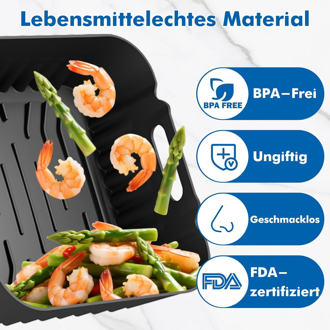 Airfryer Zubehör für Philips Airfryer Dual Basket 3000 Series 5000 Series, NA350/NA352/NA353, 9L, 2