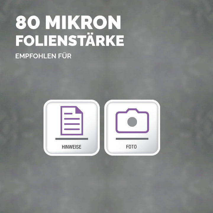 Fellowes Laminierfolie A3, 80 Mikron (2 x 80 mic), Heisslaminierfolien mit selbstklebender Rückseite