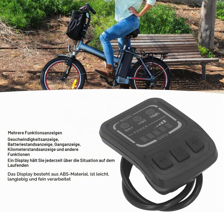 G20 F Elektrofahrrad-LED-Display, Ebike-LCD-Display-Bedienfeld mit regenfester Schnittstelle, multif