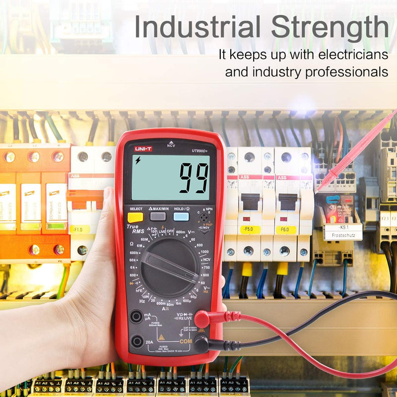 Multimeter UNI-T UT890D+ Effektivwert Voltmeter Amperemeter Ohmmeter AC/DC-Zählerstrom Spannungswide