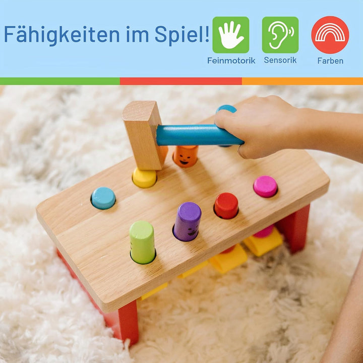 Melissa &amp; Doug - Werkbank zum Hämmern und Klopfen, Lernspielzeug, für Kinder ab 2 Jahren, für Jungen