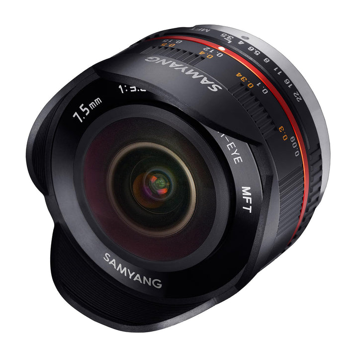 Samyang MF 7,5mm F3,5 Fisheye MFT schwarz - APS-C Sensor, 180° Bildwinkel, ideal für Reportage & eng