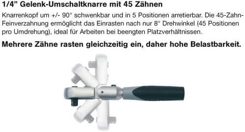FAMEX 525-21 Profi Steckschlüsselsatz mit Gelenk- und Feinzahnknarre - Werkzeugkoffer mit Werkzeug S