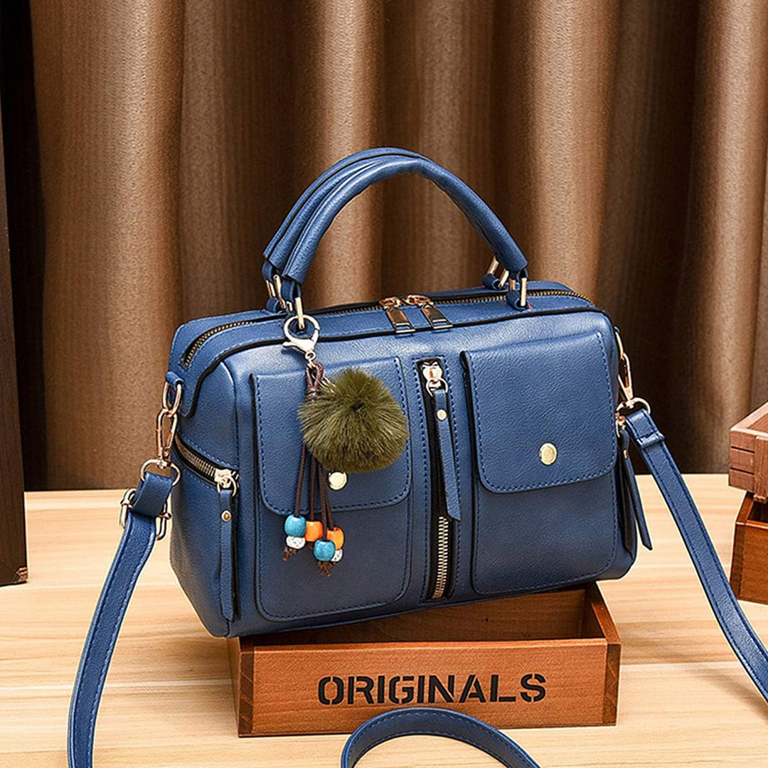 NICOLE &amp; DORIS Damen Mode Handtaschen Modestil Kunstleder Tasche Reissverschluss Umhängetasche Damen