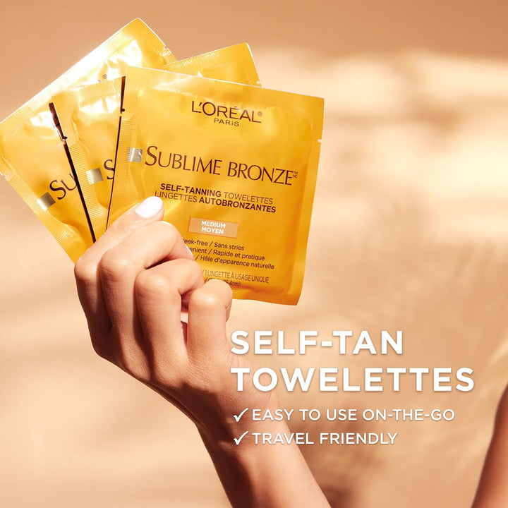 L'Oreal Paris Sublime Bronze Self-Tanning Body Towelettes, 6 Count by L'Oreal Paris