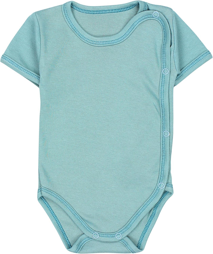 TupTam Baby Body Kurzarm 5er Pack – Wickelbody Body Baby aus Baumwolle für Jungen und Mädchen 56 Hel