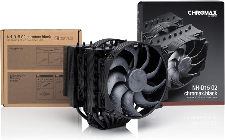 Noctua NH-D15 G2 chromax.black Premium Dual Tower CPU-Kühler für AMD AM5/AM4 und Intel LGA1851/LGA17