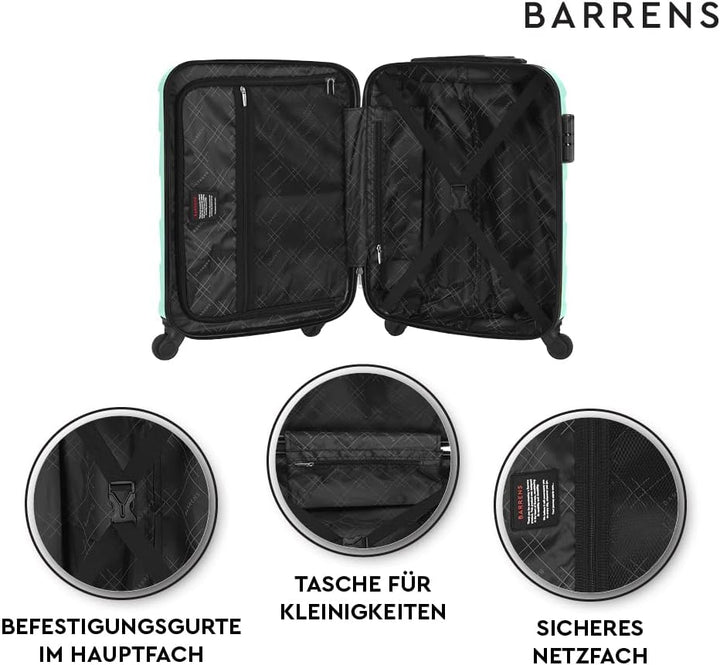 BARRENS Handgepäck Koffer 55x40x20 cm Reisekoffer Trolleys Hartschalenkoffer Cabin Size Suitcase Car