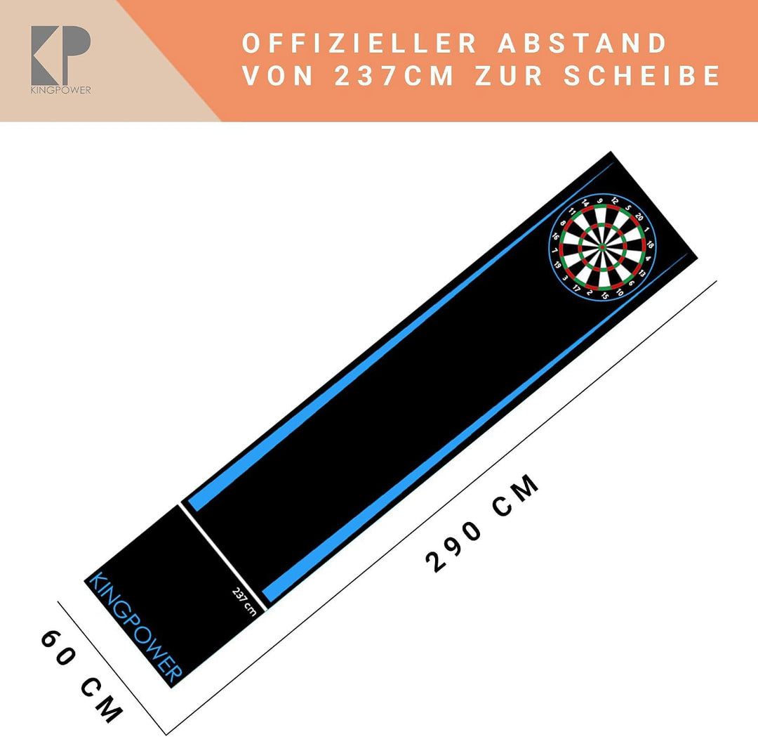 Kingpower Dart Darts Teppich Dartteppich Dartmatte 290x60 cm Steeldart Dartpfeile Dartboard Zubehör