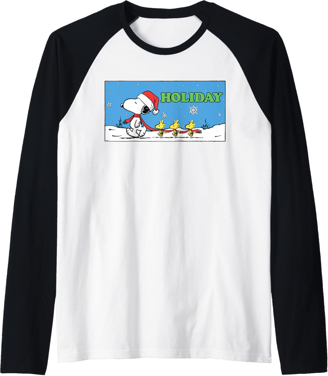 Peanuts Snoopy and Woodstock Holiday Raglan