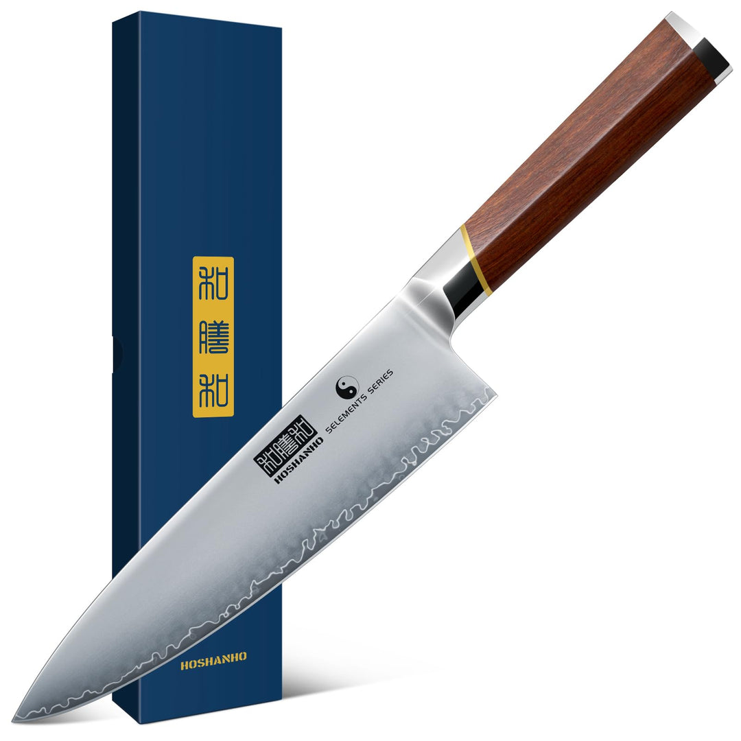 HOSHANHO 8 Zoll japanisches Kochmesser, professionelles japanisches Küchenmesser aus Superstahl, ult